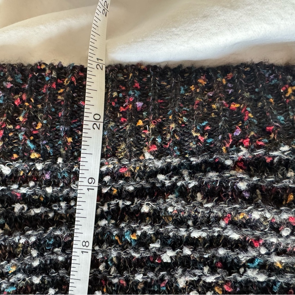 Vintage 80s Gardenia Mixed Knit Confetti Tweed Surplice Vest - Made in USA - Picture 7 of 7